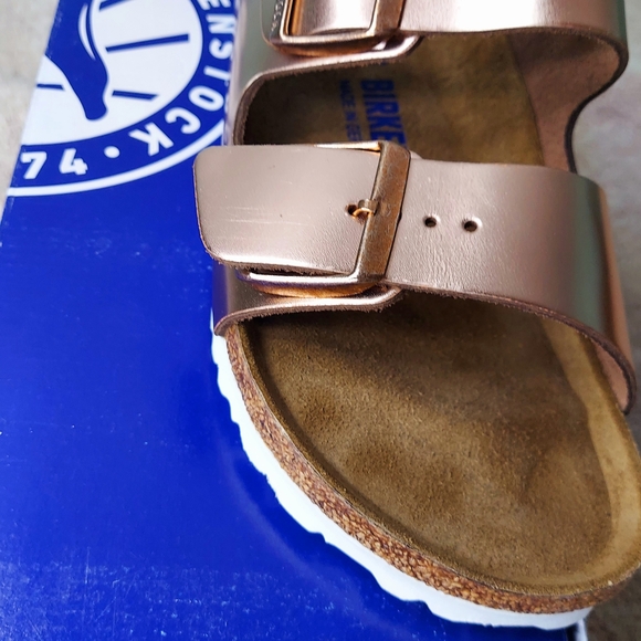 Birkenstock Arizona BS Chrome Soft Footbed Womens Size 6 Brand New With Tags - Picture 6 of 16